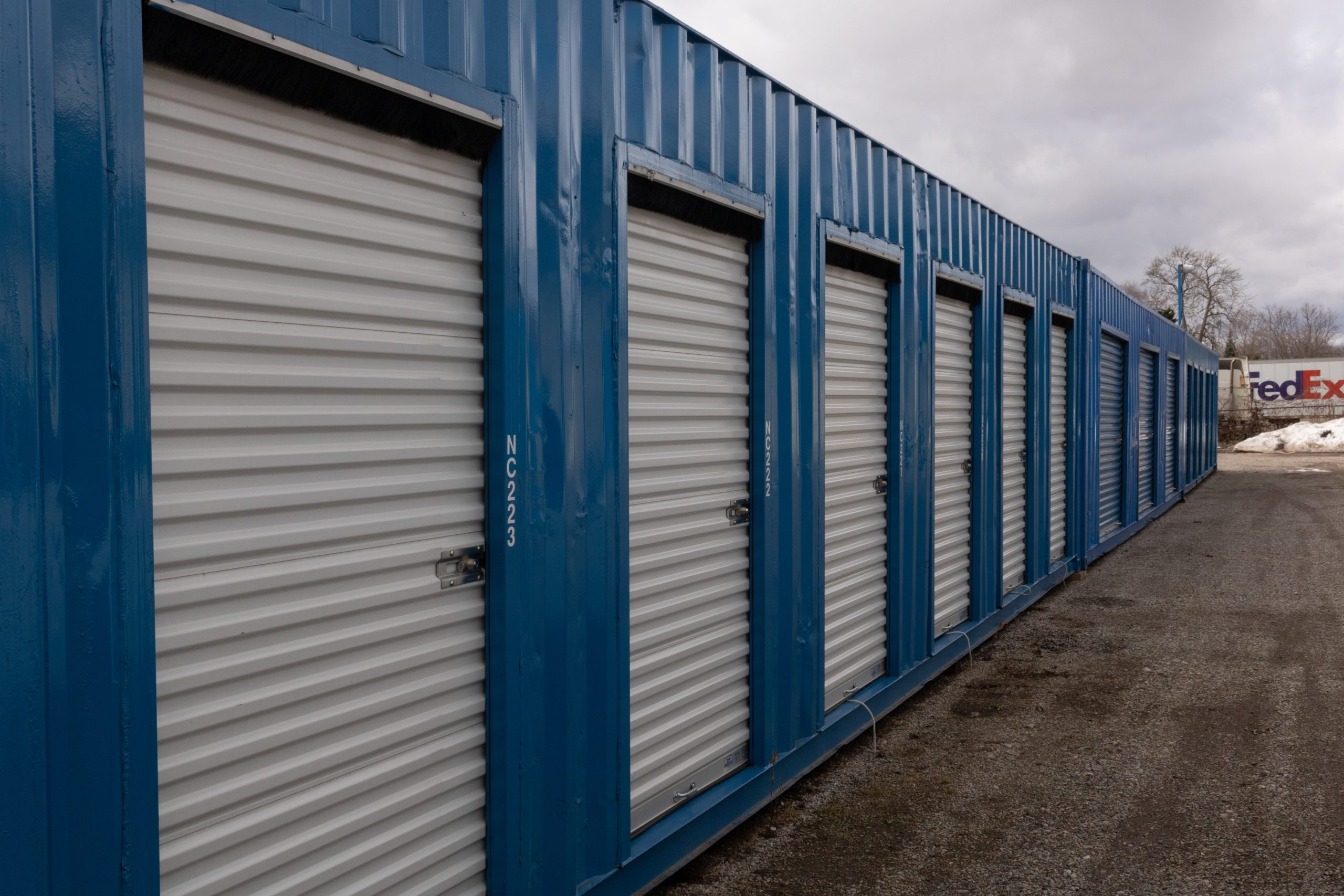 Image of a row of standard storage lockers.