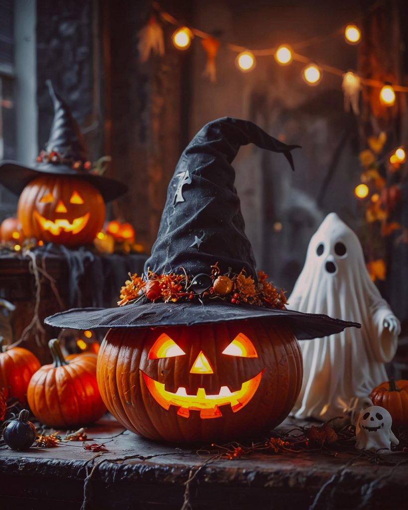 An assortment of Halloween decorations