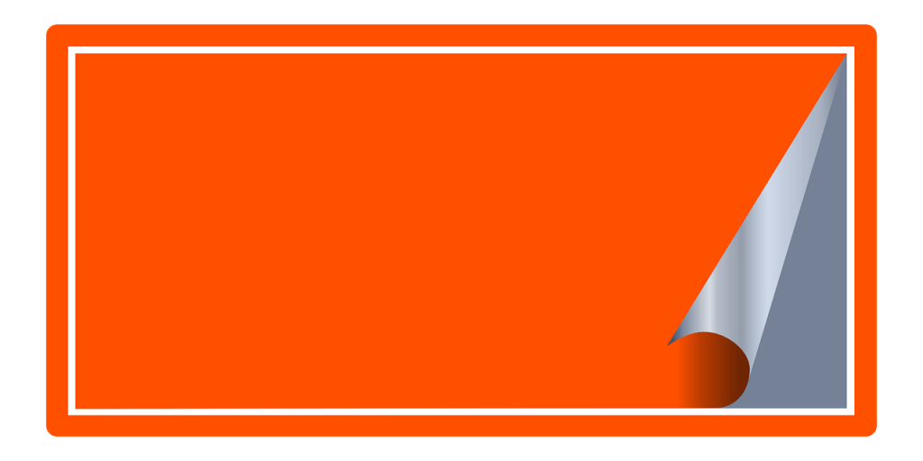 An orange label for Halloween decorations